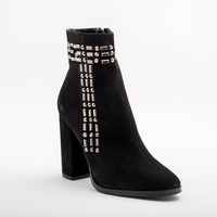 Ladies' elegant boots / genuine leather /5805/black