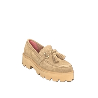 Women's moccasins / loafers / genuine leather / 71-19 / taba