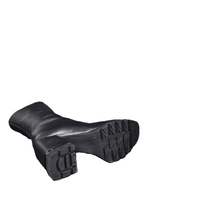 Дамски елегантни боти/ естествена  кожа / 715-08/черно