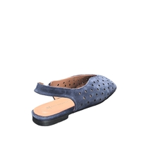 Women's moccasins/slippers / genuine leather/716-42/blue