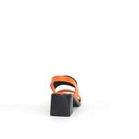 Women's elegant sandal / natural leather / orange / 77052