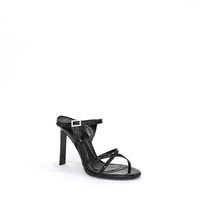 Women's elegant sandals / natural leather / black/7250