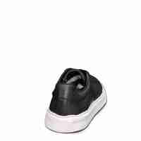 Мъжки сникърс / кец / естествена кожа / 705-5 / черно /анатомична стелка