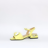 Women's elegant sandals  / natural leather /  yellow / 72357