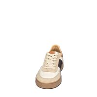 Мъжки сникърс / кец / естествена кожа / 730 / бежаво+кафяво+таба