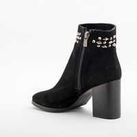 Ladies' elegant boots / genuine leather /5805/black
