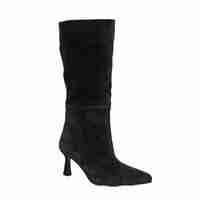 Дамски елегантни ботуши / естествена кожа / велур /714-53/кафяво