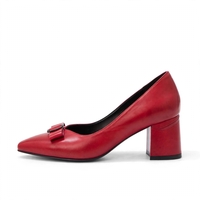 Women's elegant shoes / genuine leather / 70-03 / red