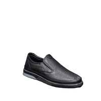 Мъжки мокасини / лоуфъри  / естествена кожа / 7425/черно/анатомична стелка