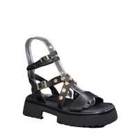 Дамски сандал / естествена кожа   / 72-48/черно