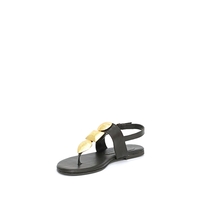 Women's sandals / natural leather / dark brown /7280