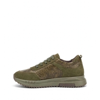 Women's sneakers / genuine leather / 724-41 / green / anatomic insole