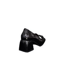 Ladies elegant shoes / genuine leather / patent leather / black /717-34