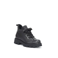 Women's casual boots made of natural leather in black/7334
