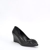 Women's elegant shoes made of natural leather in black/7077