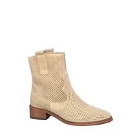 Дамски летни боти /естествена кожа / бежаво/715-13