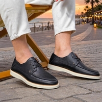 Men's moccasins/ loafers/ genuine leather/77-40/black