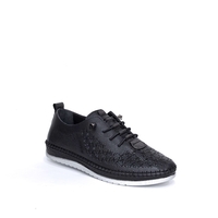 Women's casual shoes / genuine leather / anatomical insole / black / 756