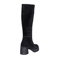 Женские элегантные сапоги/замша/натуральная кожа/75-64/черные