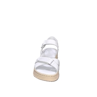Women's sandals / genuine leather / anatomical insole /7041/white