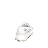 Women's moccasins / loafers / genuine leather / 72-98/white / anatomical insole