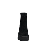 Women's elegant ankle boots / genuine leather / 720-29 / black