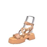 Women's sandals / genuine leather / 72-48 / taba
