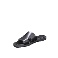 Women's slippers / genuine leather / 7566/black