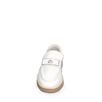 Дамски лоуфъри/ мокасини / естествена кожа /790-09/бяло/ анатомична стелка