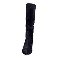 Women's elegant boots / genuine leather / suede / black / 714-53