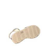 Women's sandals / genuine leather / 7251/orange+cyclamen+beige