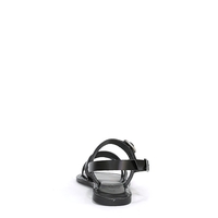 Women's sandal / natural  leather / black + nickel /7260