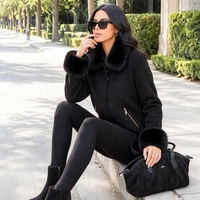 Women's elegant ankle boots / genuine leather / 720-29 / black