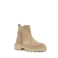 Women's casual boots made of natural leather in beige color/76694