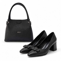 Women's elegant shoes/genuine leather/70-03/black