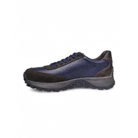 Men's sneakers / genuine leather / 750-02 / blue + brown / anatomical insole