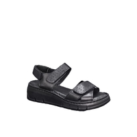 Ladies' sandals / natural leather / 7041 / black / anatomical insole