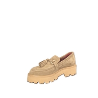 Women's moccasins / loafers / genuine leather / 71-19 / taba
