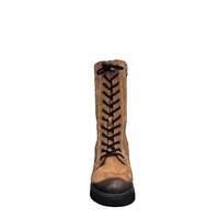 Дамски елегантни боти / естествена кожа/набук / таба/78-40