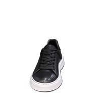 Мъжки сникърс / кец / естествена кожа / 705-5 / черно /анатомична стелка