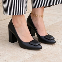 Women's elegant shoes / genuine leather / 728-07/black