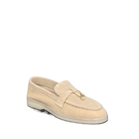 Дамски мокасини / лоуфъри /естествена кожа / бежаво /77-50