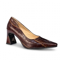 Elegant women's shoes / genuine leather / 717-71 / brown