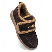 Women's loafers / genuine leather / 760-54 / brown suede
