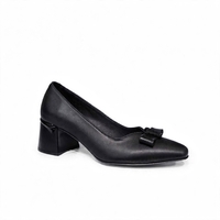 Women's elegant shoes/genuine leather/70-03/black