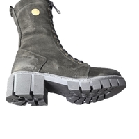 Дамски елегантни боти / естествена кожа/набук /черно/78-40