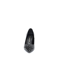 Women's elegant shoes made of natural leather in black/7077
