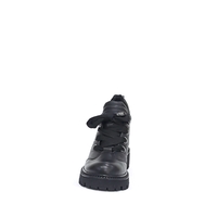 Women's casual boots made of natural leather in black/7334