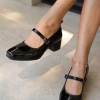 Women's casual shoes / genuine leather / anatomical insole / black / 756-46