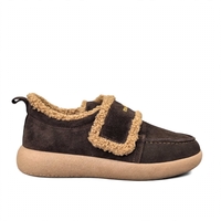 Women's loafers / genuine leather / 760-54 / brown suede